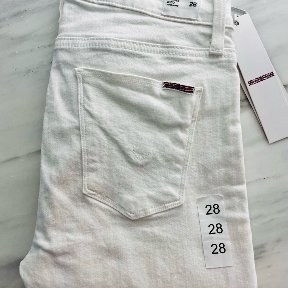 NWT Hudson Jeans - Nico Midrise White Super Skinny Jeans Size 28